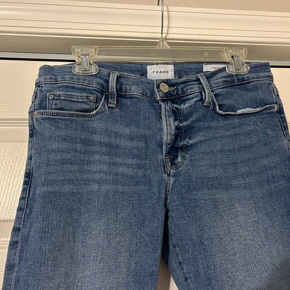 FRAME Denim Sz 28 Light Blue Wash Le Garçon Straight Leg Jeans - Picture 2 of 7